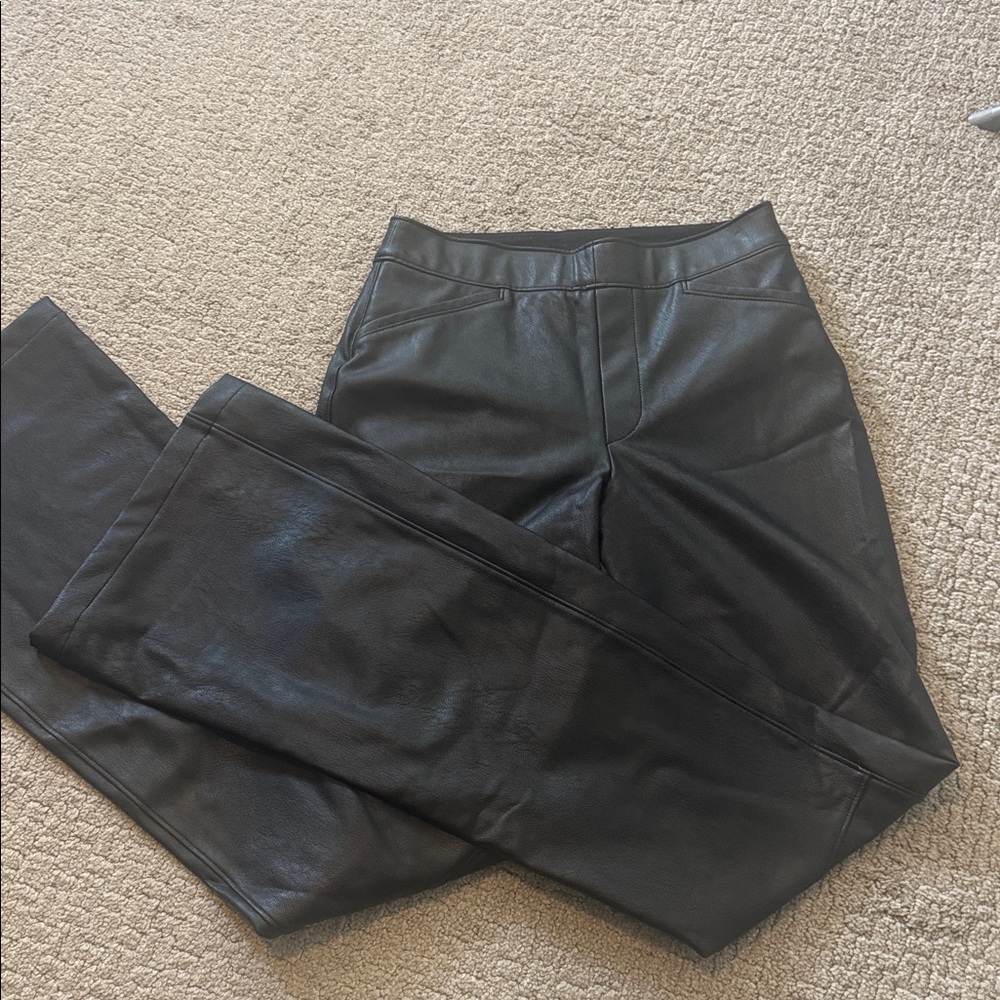 Spanx faux leather bootcut black pull on pants small - Picture 4 of 9